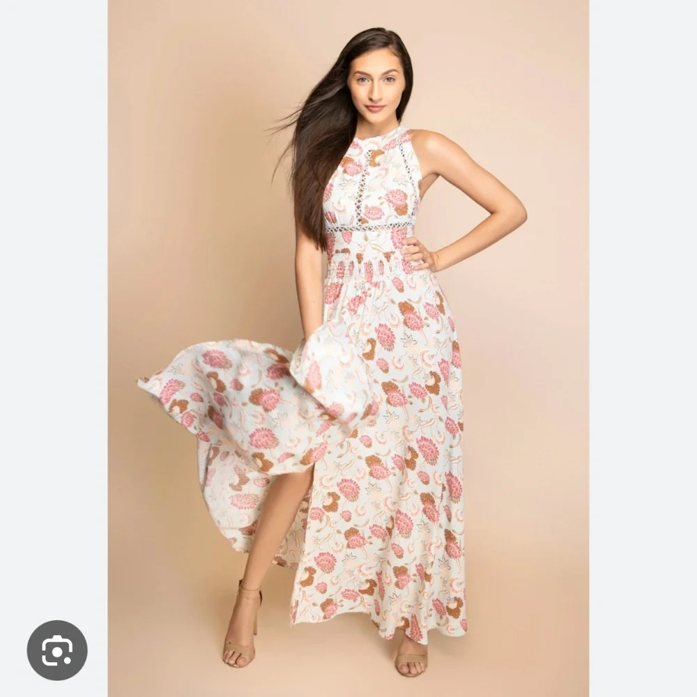 Jaase brand maxi dress, likely in a bohemian floral print such as the 'Alohi' pr - Picture 2 of 11